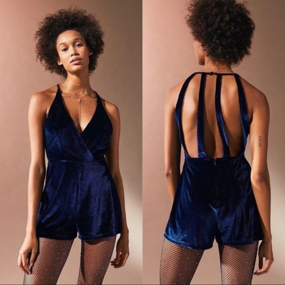 NWT Urban Outfitters Velvet Romper